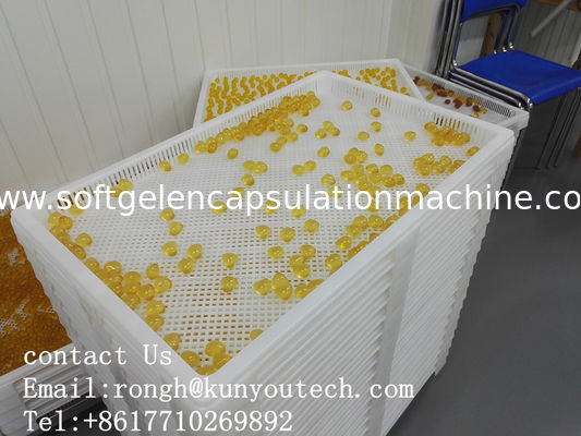 De witte Plastic Drogende Dienbladen van de Voedselrang voor de Capsules en Paintball van Softgel